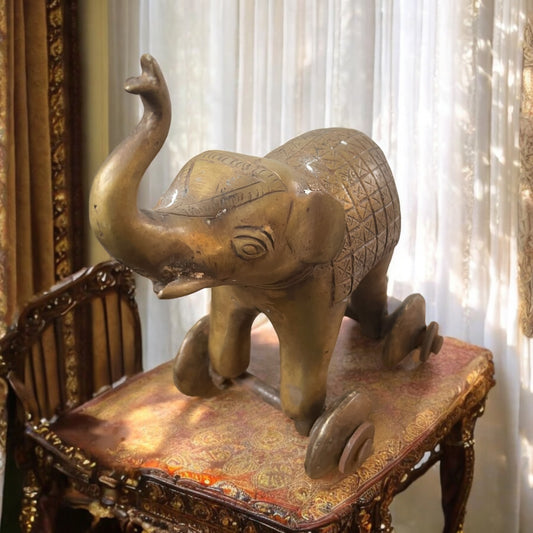 Antico gioco del tempio, elefante in ottone fine ‘800 - primo ‘900