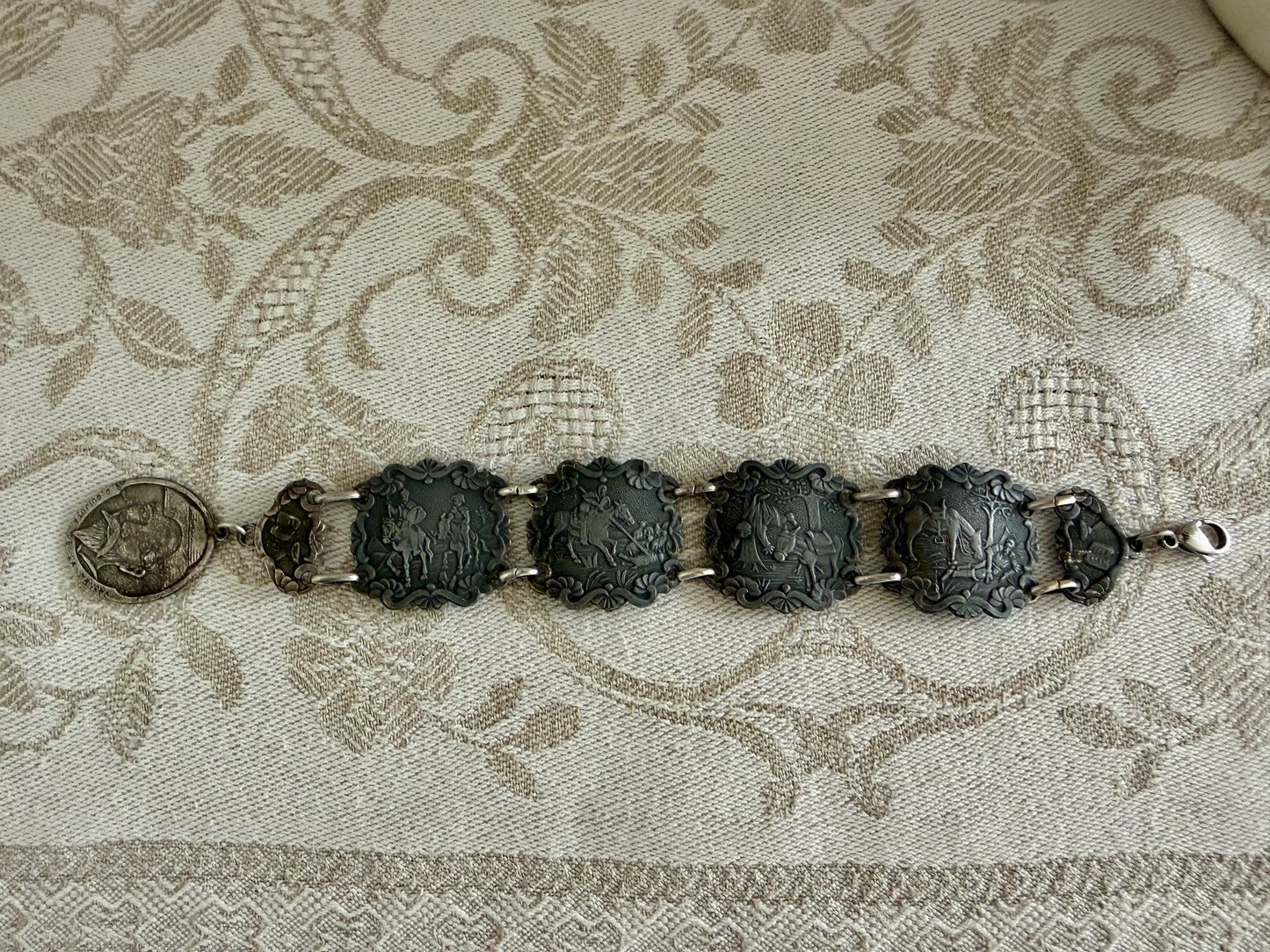 Bracciale a placche vintage Don Chisciotte