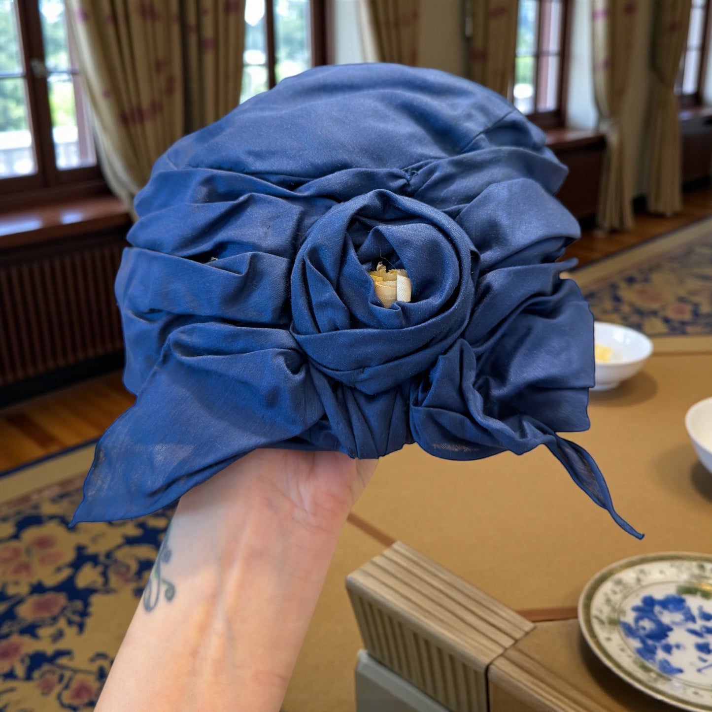 Cappellino antico a cloche morbida anni ‘20 ca