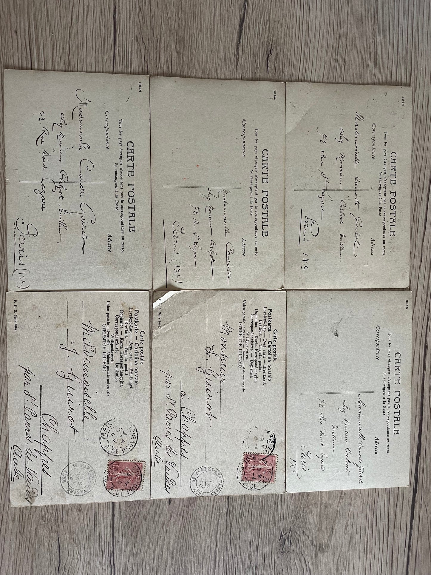 Collezione 6 cartoline 1904 fotografie virate, Sans Souci