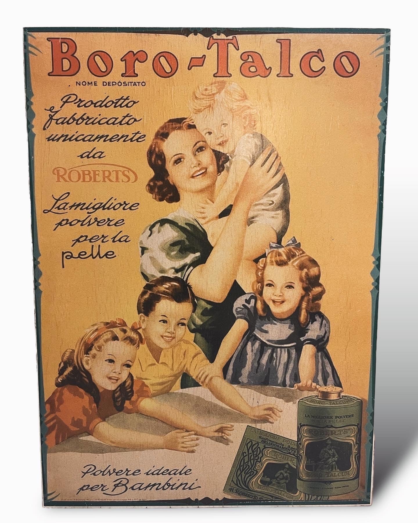 Large Borotalco vintage panel