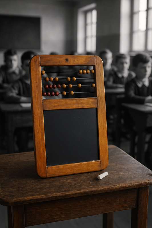 Lavagnetta con abaco, prov. scuola rurale anni ‘40