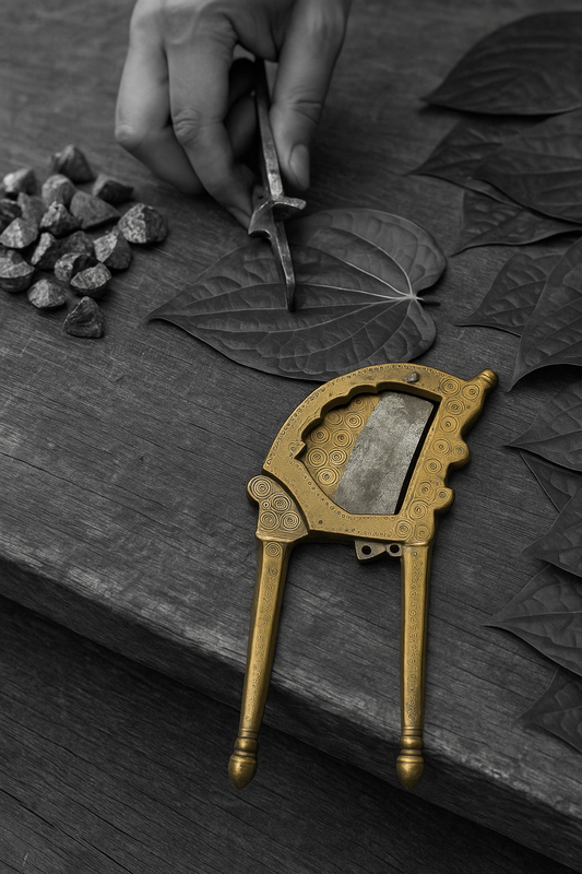 Antico sarota decorato, taglia betel primo ‘900