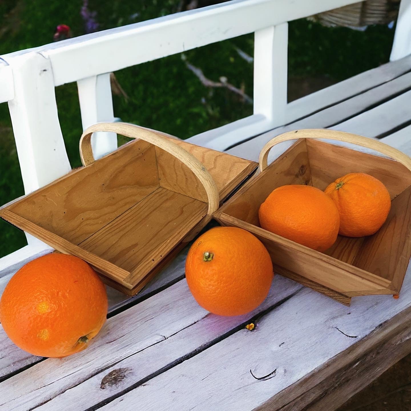 Coppia antichi panieri da frutta