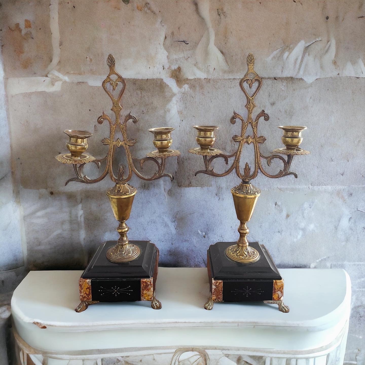 Pair of antique Napoleon III candelabra