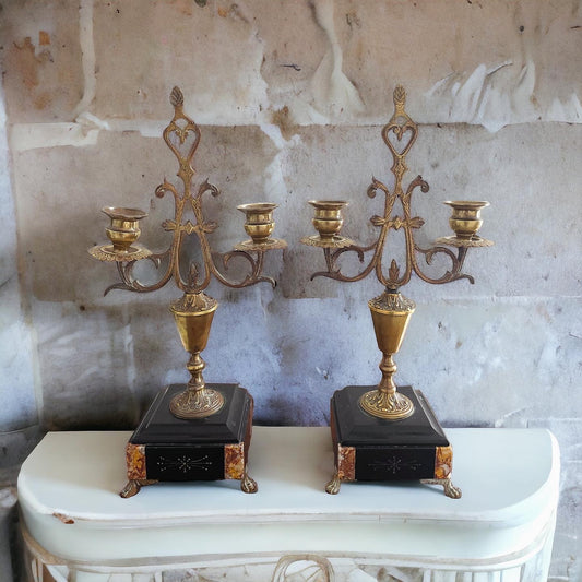 Coppia antichi candelabri Napoleone terzo