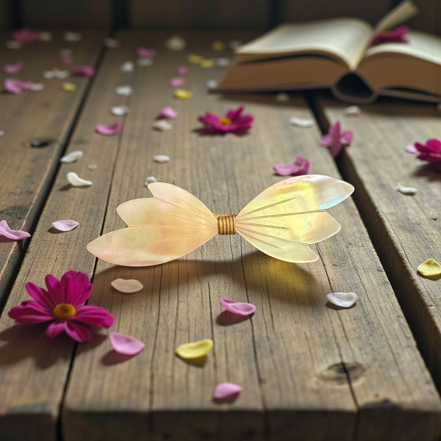 Antica Spilla broche de cou in madreperla anni 30 a guisa di fiocco