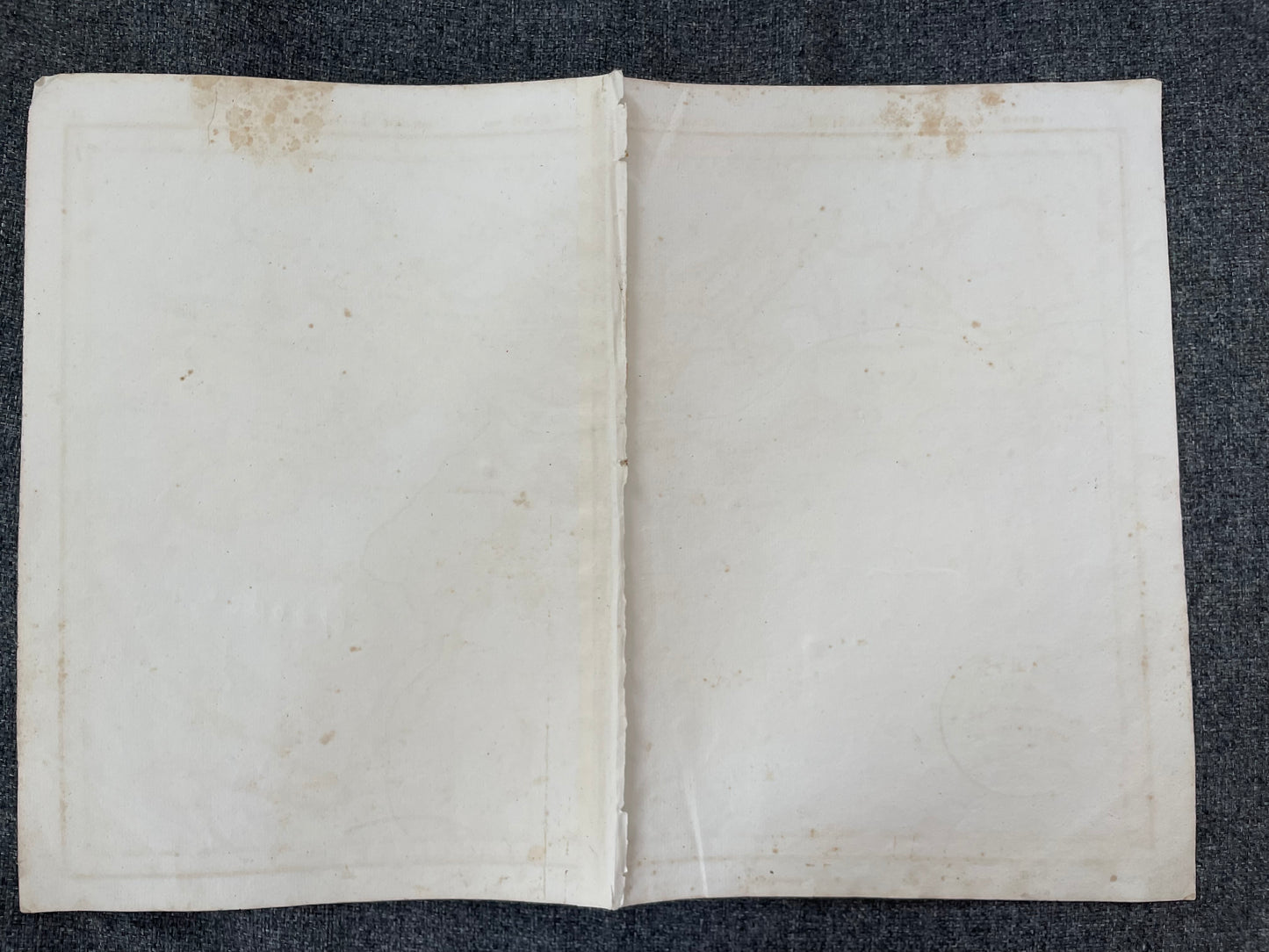 Rara mappa antica del 1829, cartina rappr. Dispersione figli di Noè dopo il Diluvio