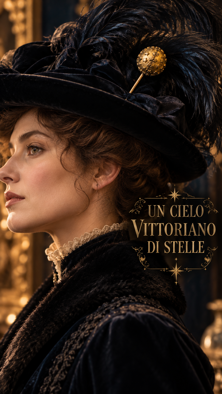 Spillone da cappello e cappotto tardo vittoriano “Un cielo di stelle”