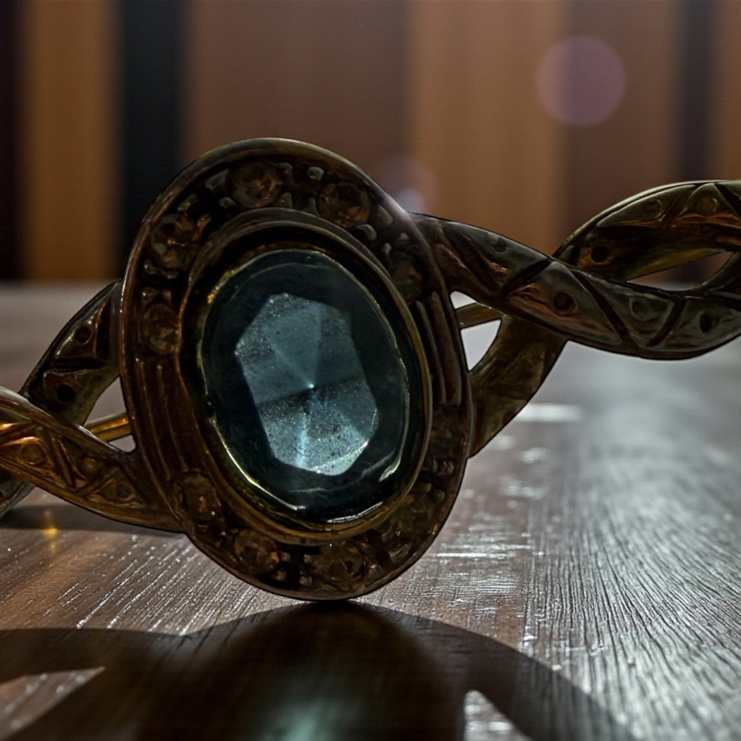 Spilla argento 925 con due serpenti intrecciati e pietra centrale, italiana, punz. Arezzo