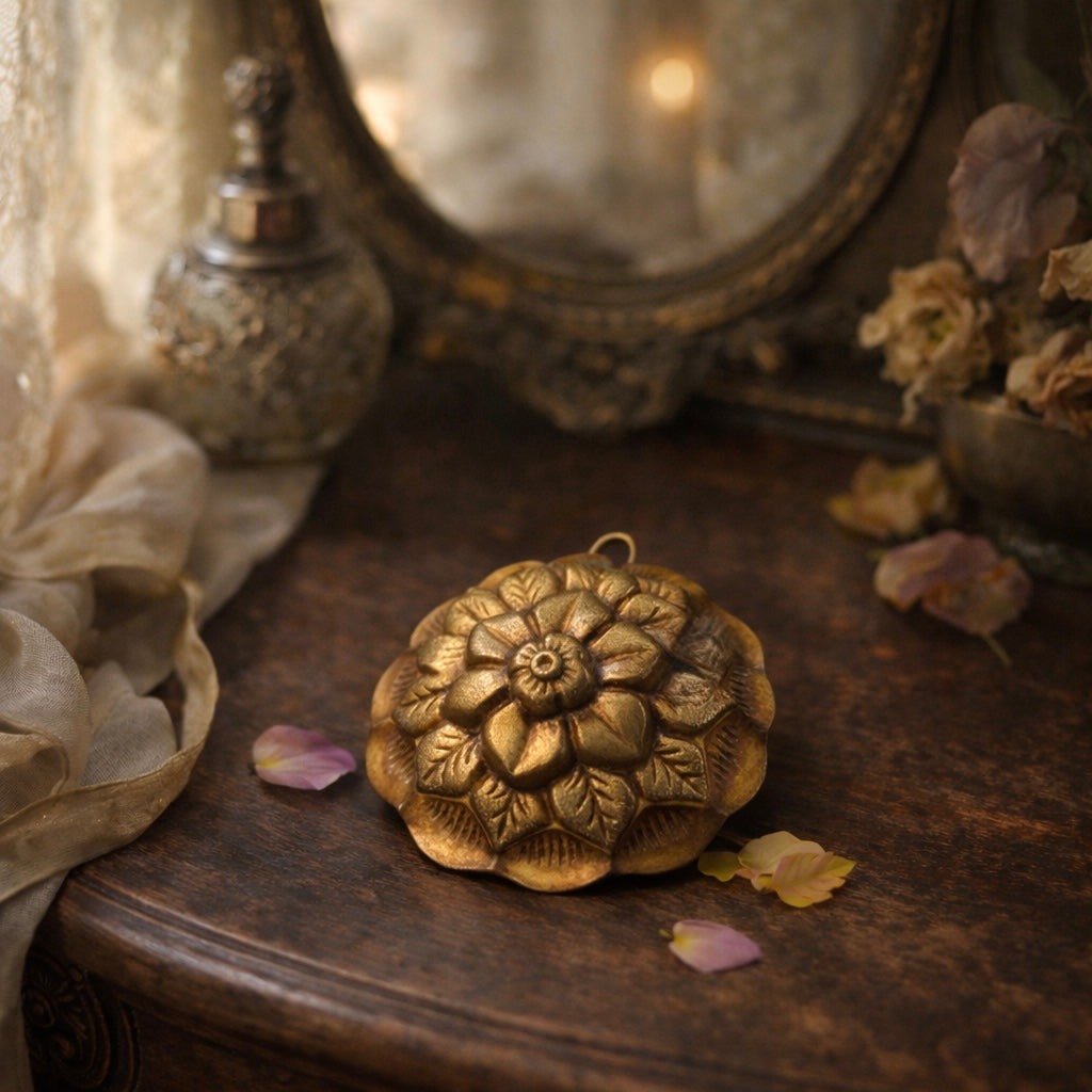 Pendente antico in princisbecco a guisa di fiore con molte corolle, utilizzabile anche come gioiello da abito, fine ‘800 - primo ‘900