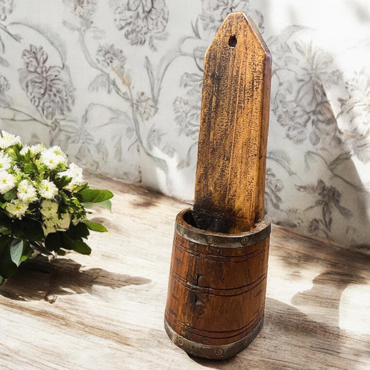 Antique Dutch wooden pepper shaker