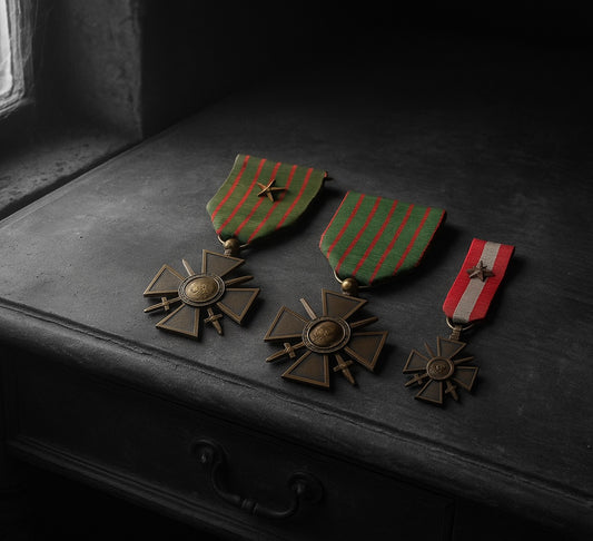 Lotto n. 3 medaglie al valore I WW francesi croci di guerra