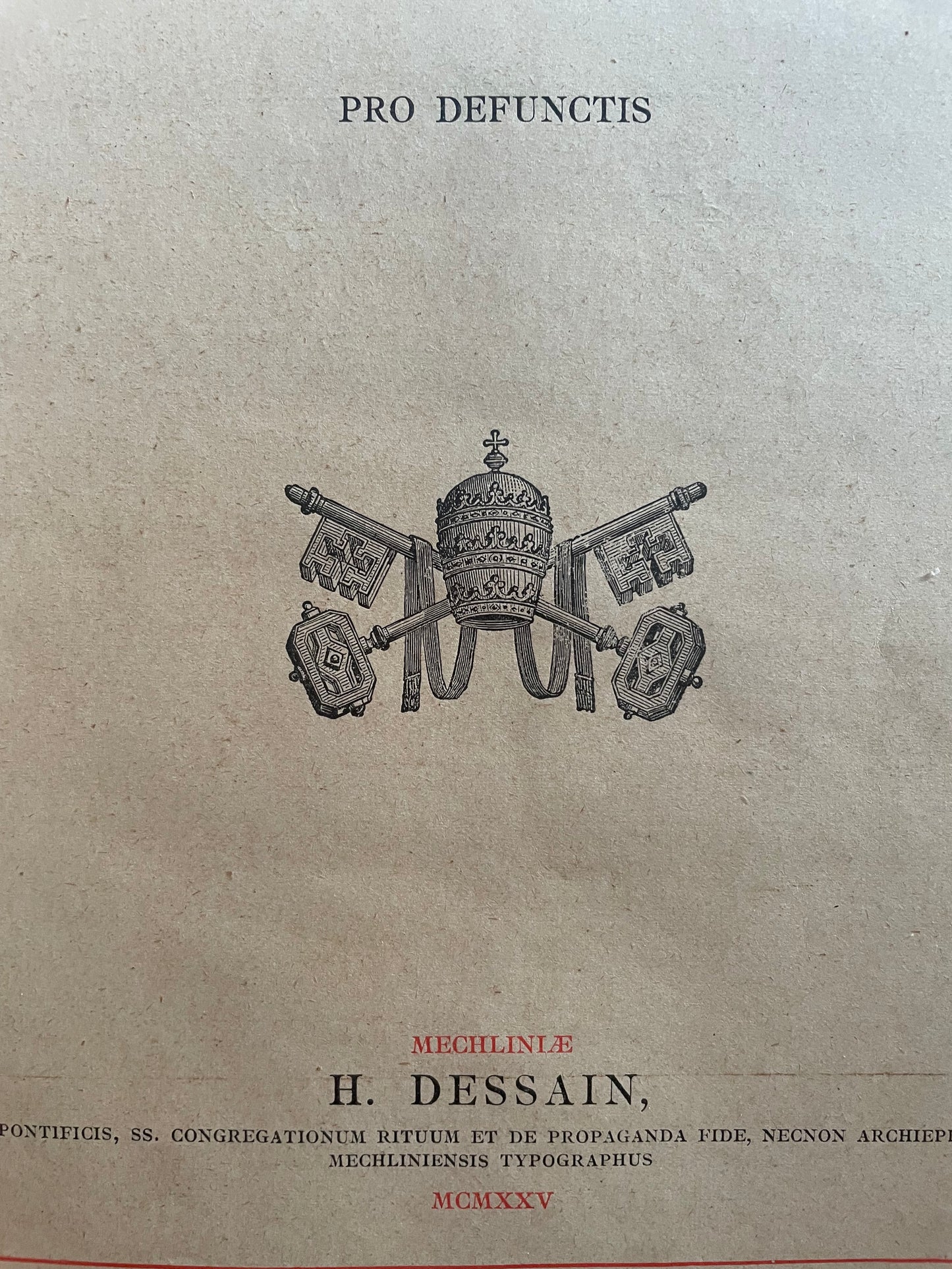 Messale defunti 1925 in latino con spartiti in notazione gregoriana quadrata