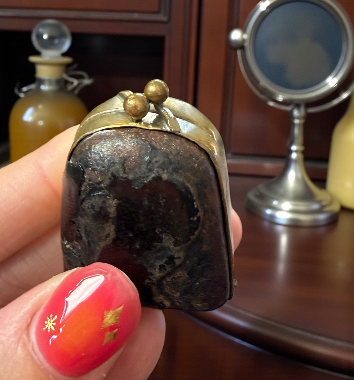 Porta ditale e ditale in argento, fine ‘800 - primo ‘900