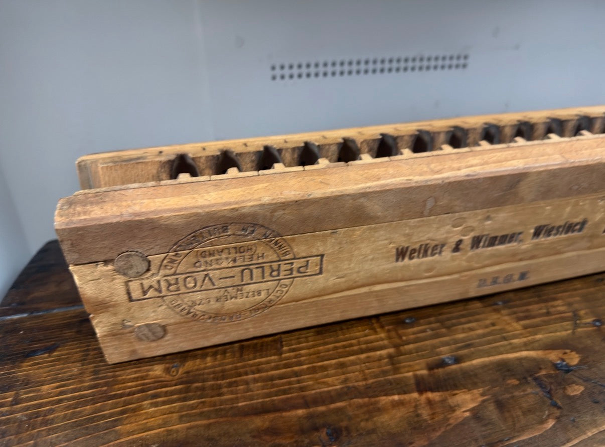 Antica pressa per sigari primo ‘900 legno massello