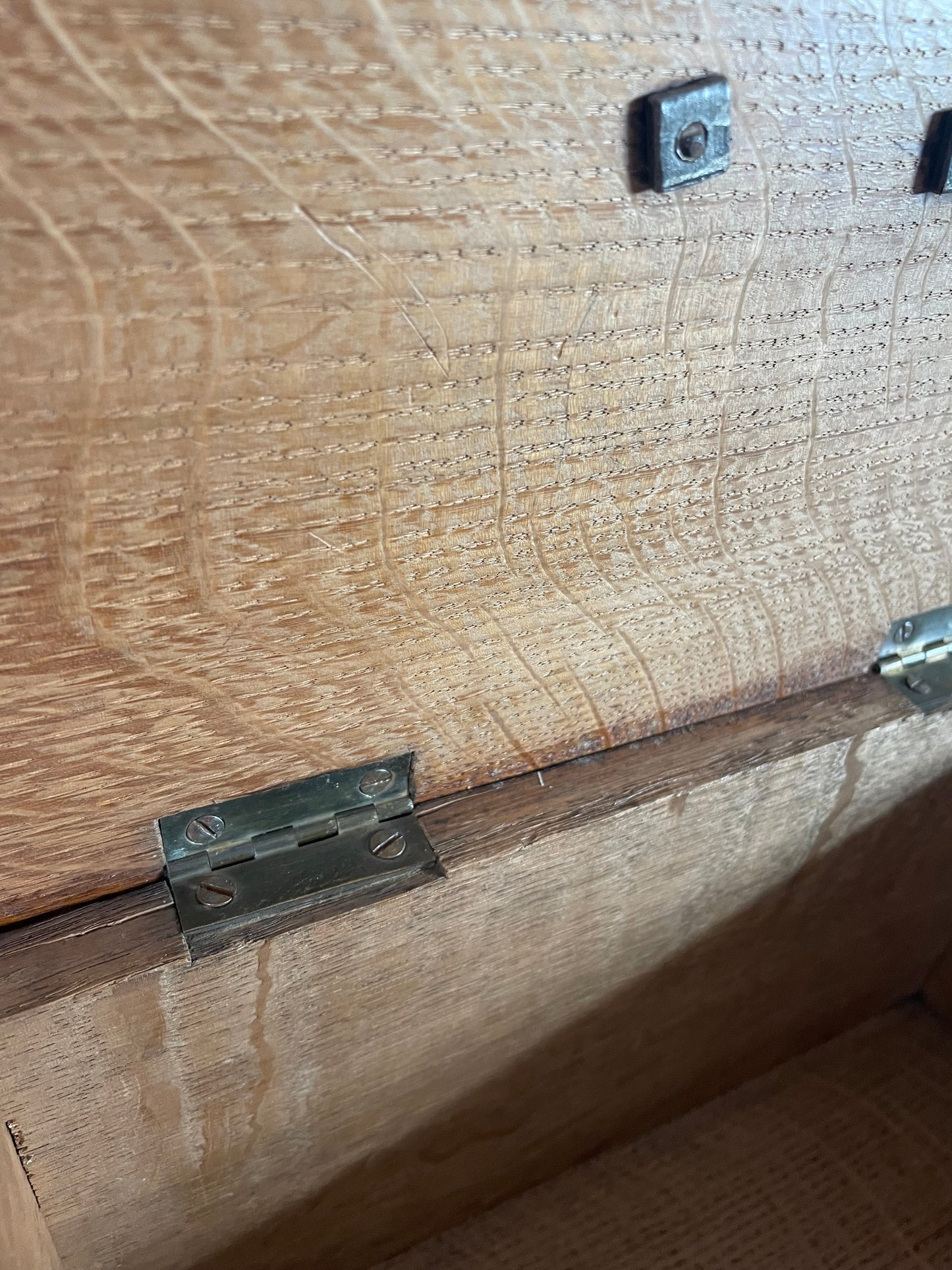Antica cassetta con maniglia in rovere anni ‘30