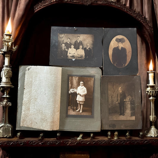 Lotto grandi fotografie ottocentesche americane di cui una funebre