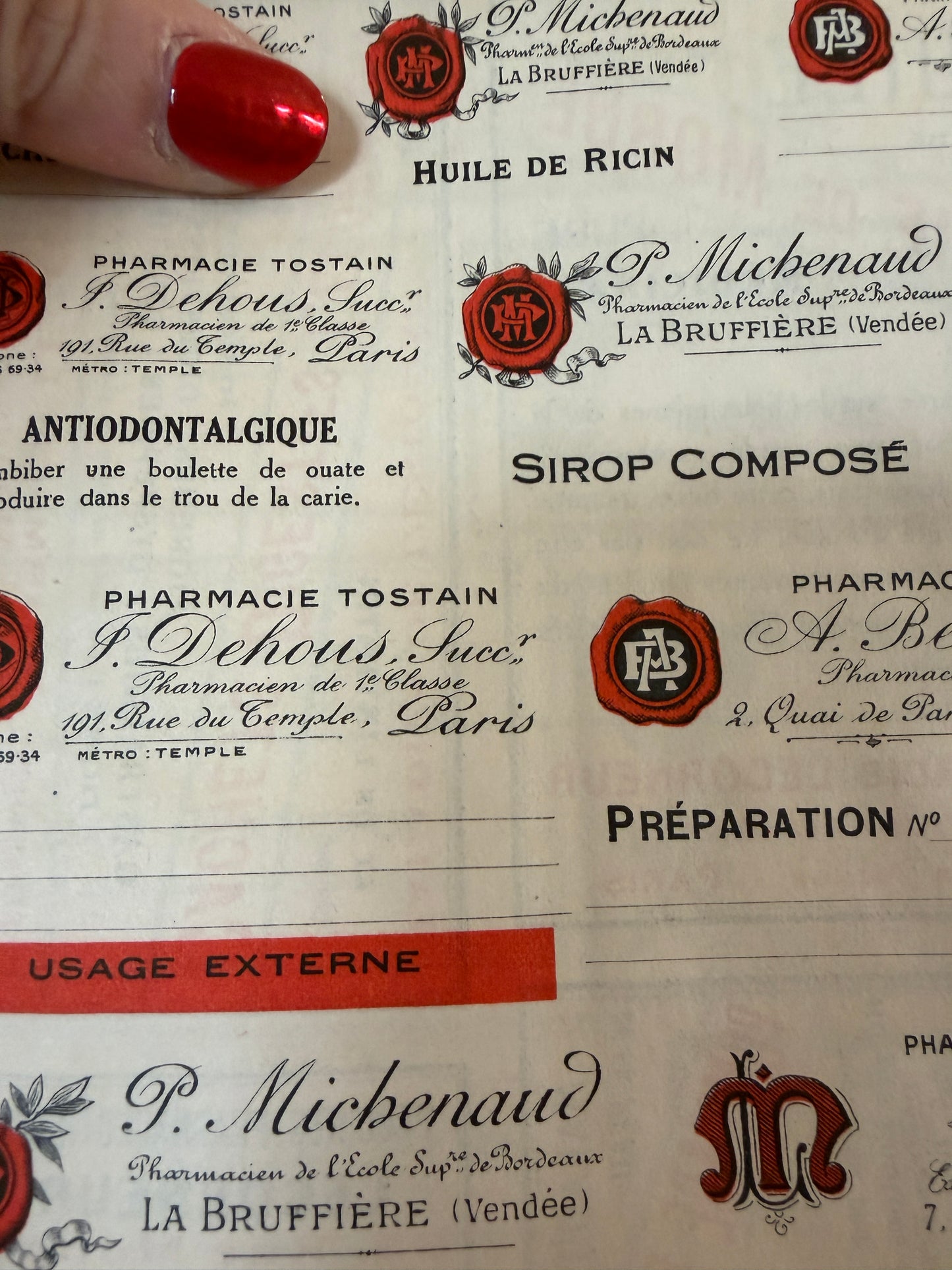 Antico catalogo per farmacisti, preparati galenici e medici; ca 1895-1915