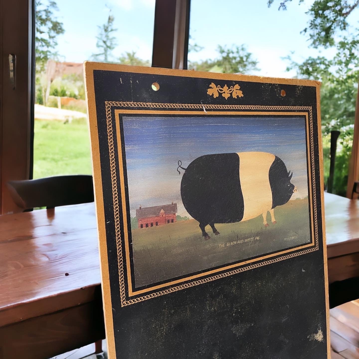 Country Pig Blackboard