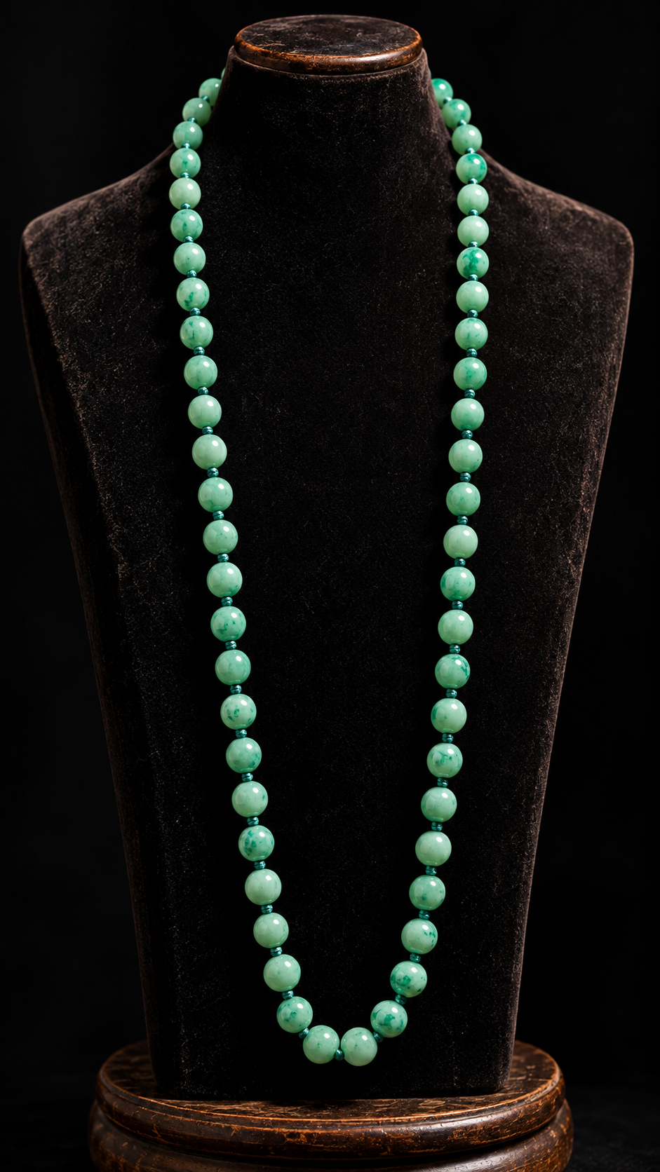 Collana perle giada con chiusura barilotto