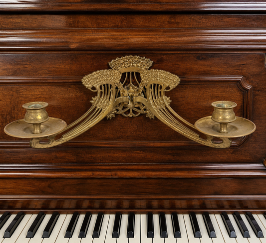 Coppia candelabri da pianoforte Liberty, 1895-1910