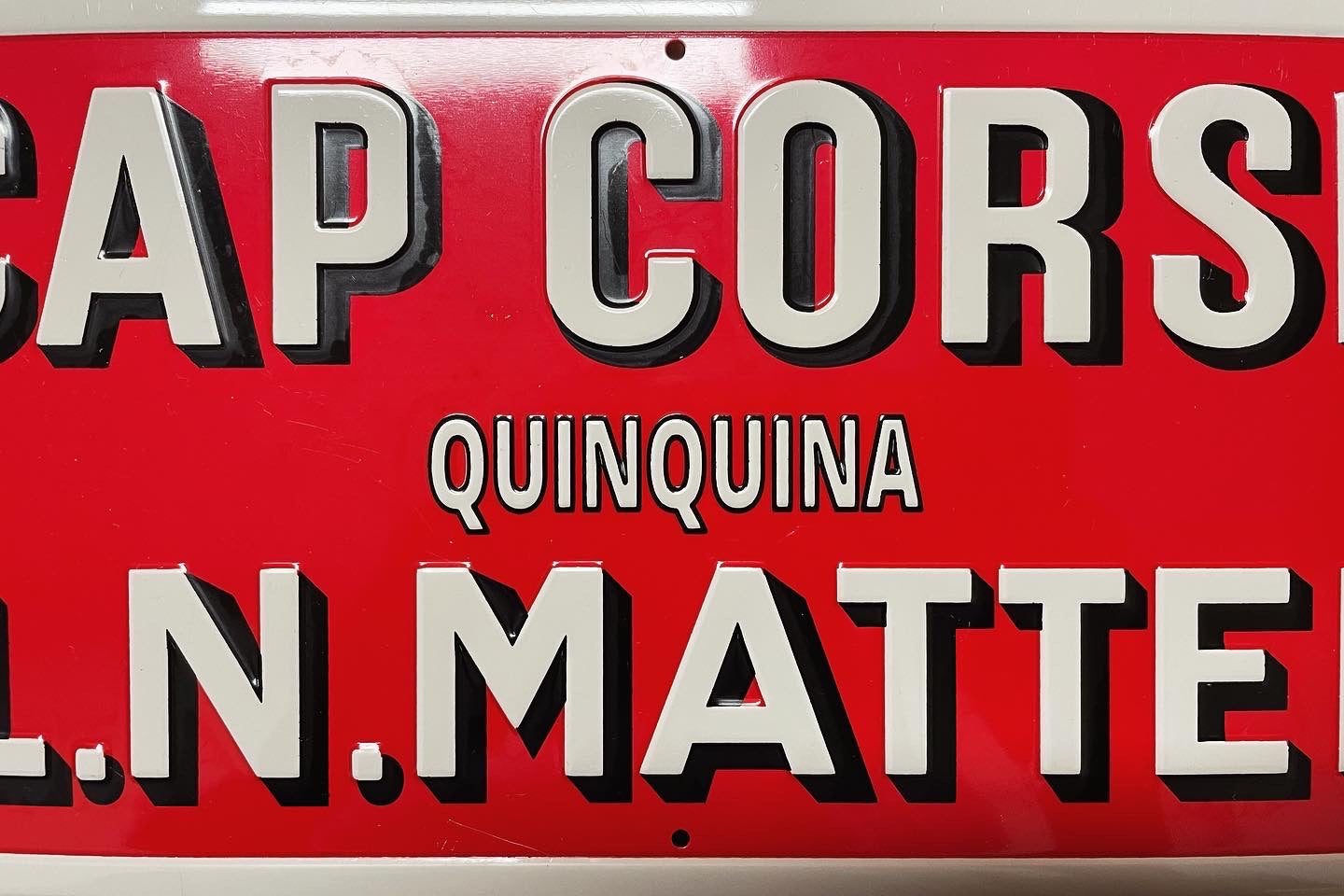 Cap Corse Mattei fortified wine sign