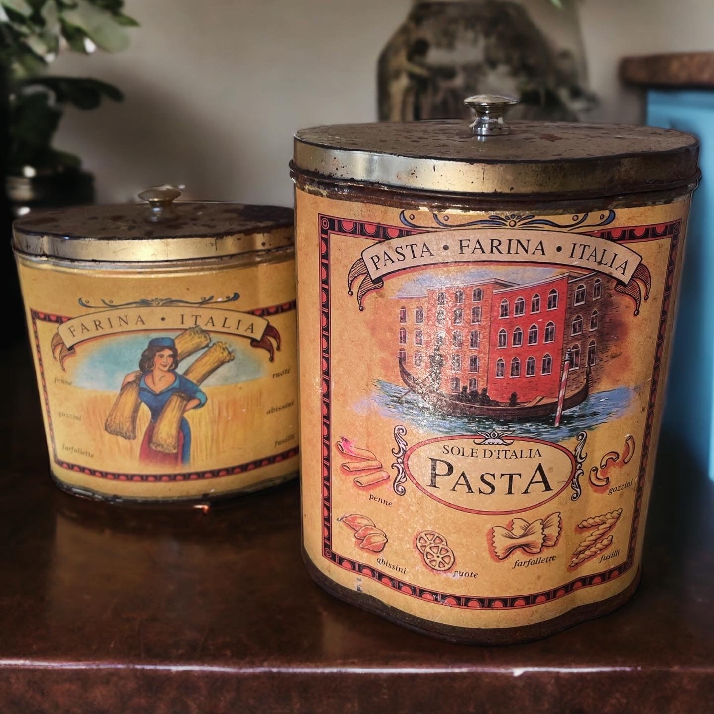 Coppia scatole Pasta Farina anni 30-40