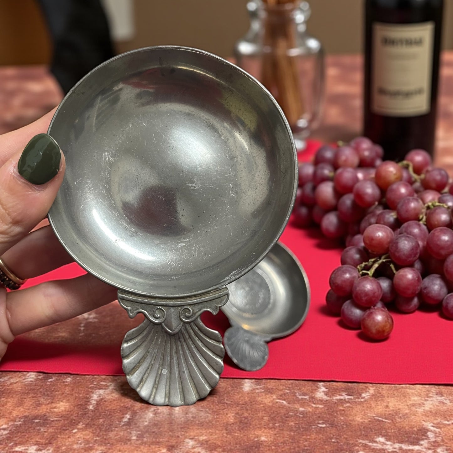 Coppia di taste-vin francesi argentati