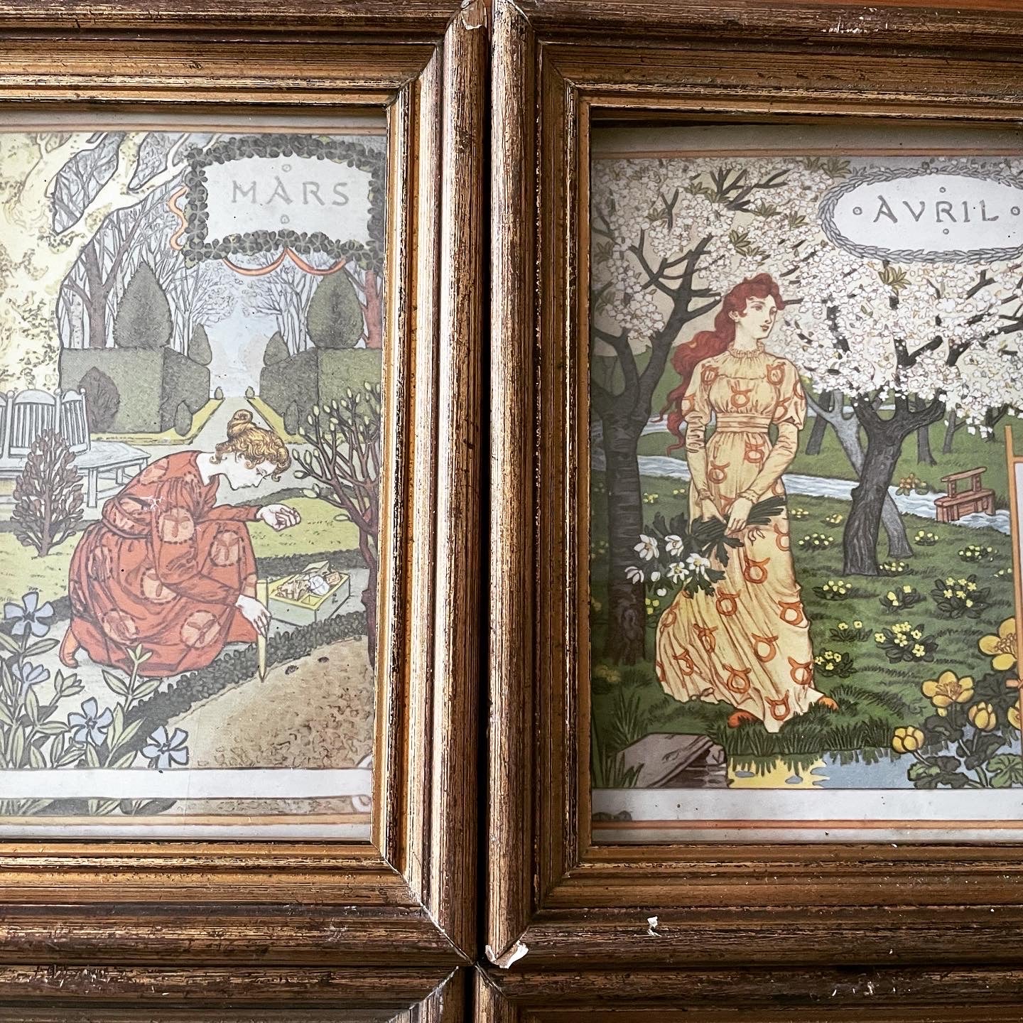 Collezione quadri mesi Art Nouveau