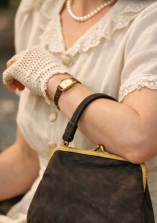 Borsetta suede da pomeriggio anni ‘40 francese