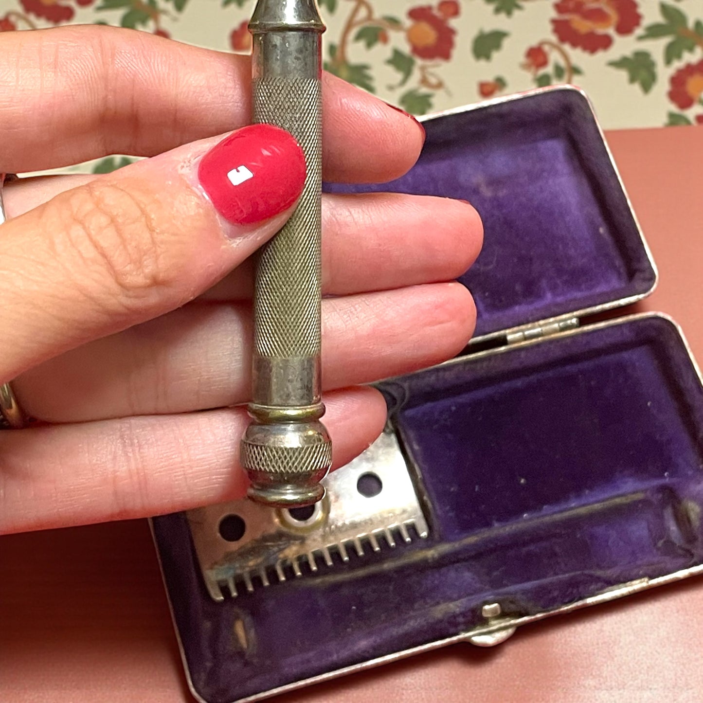 Set rasoio Gillette Old Type anni ‘20 in custodia da viaggio