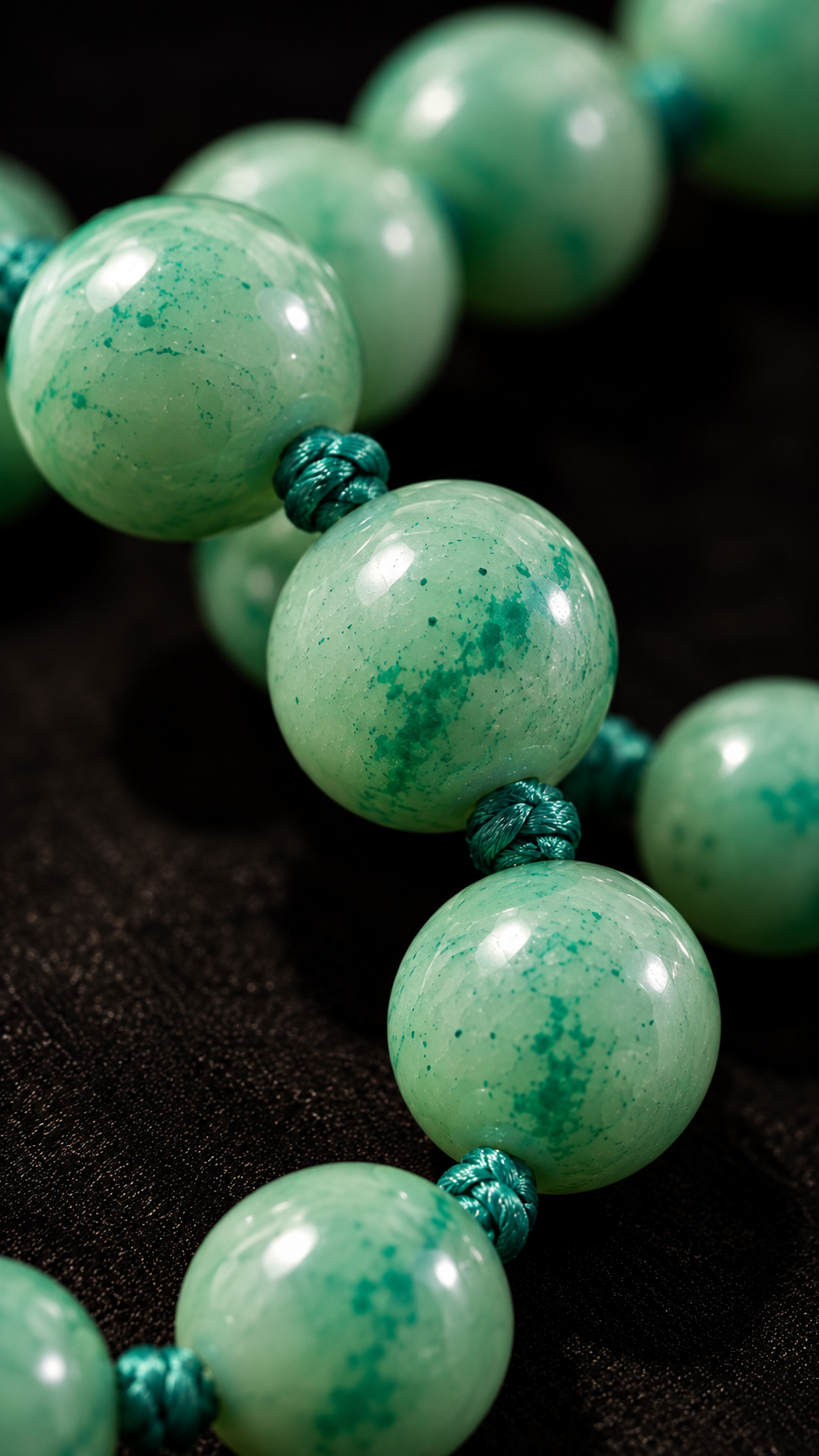 Collana perle giada con chiusura barilotto