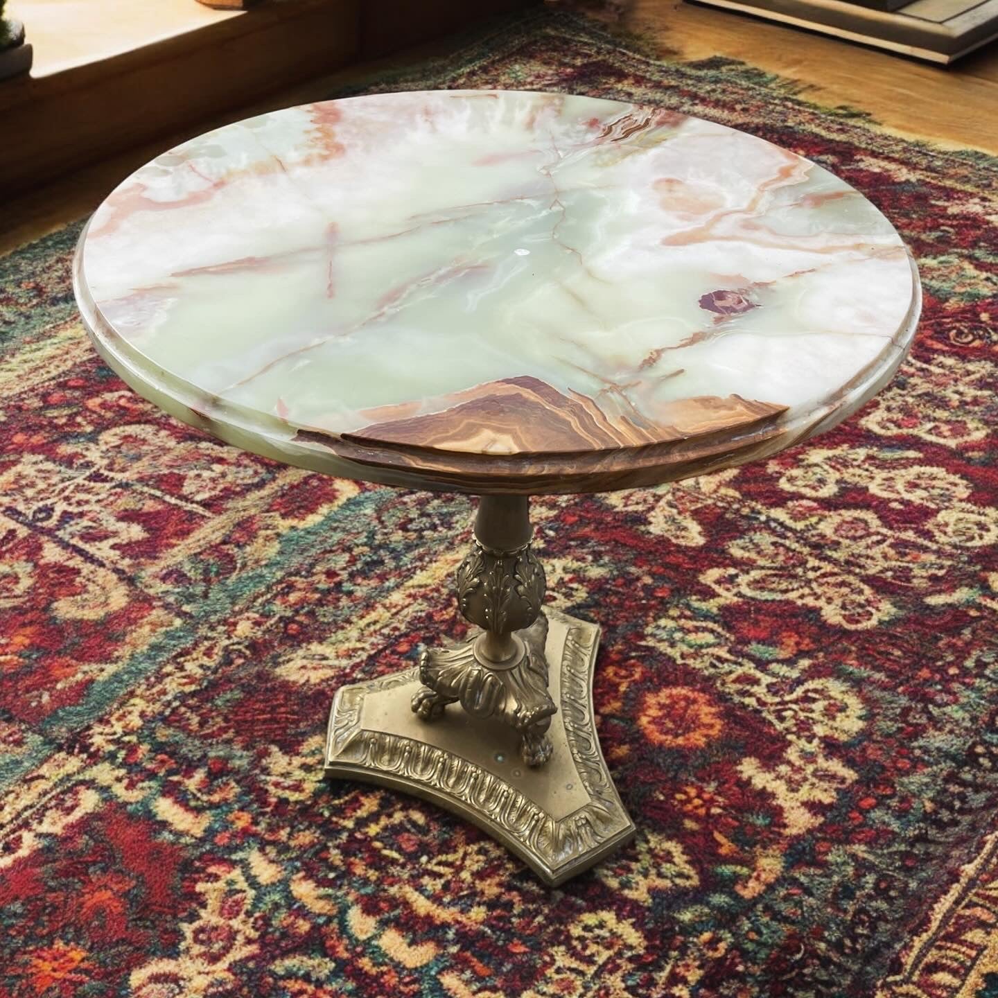 70's onyx marble coffee table