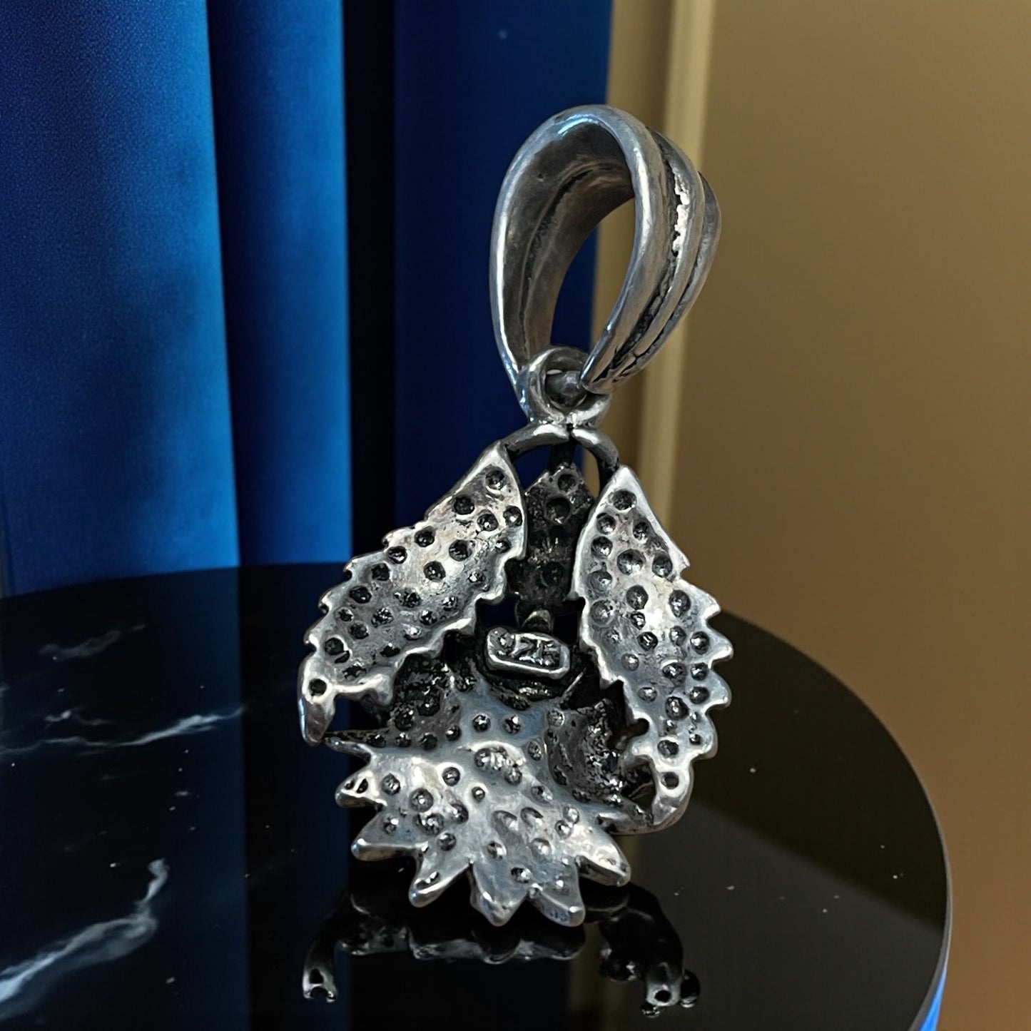 Pendente in argento 925, tedesco, stella alpina Edelweiss