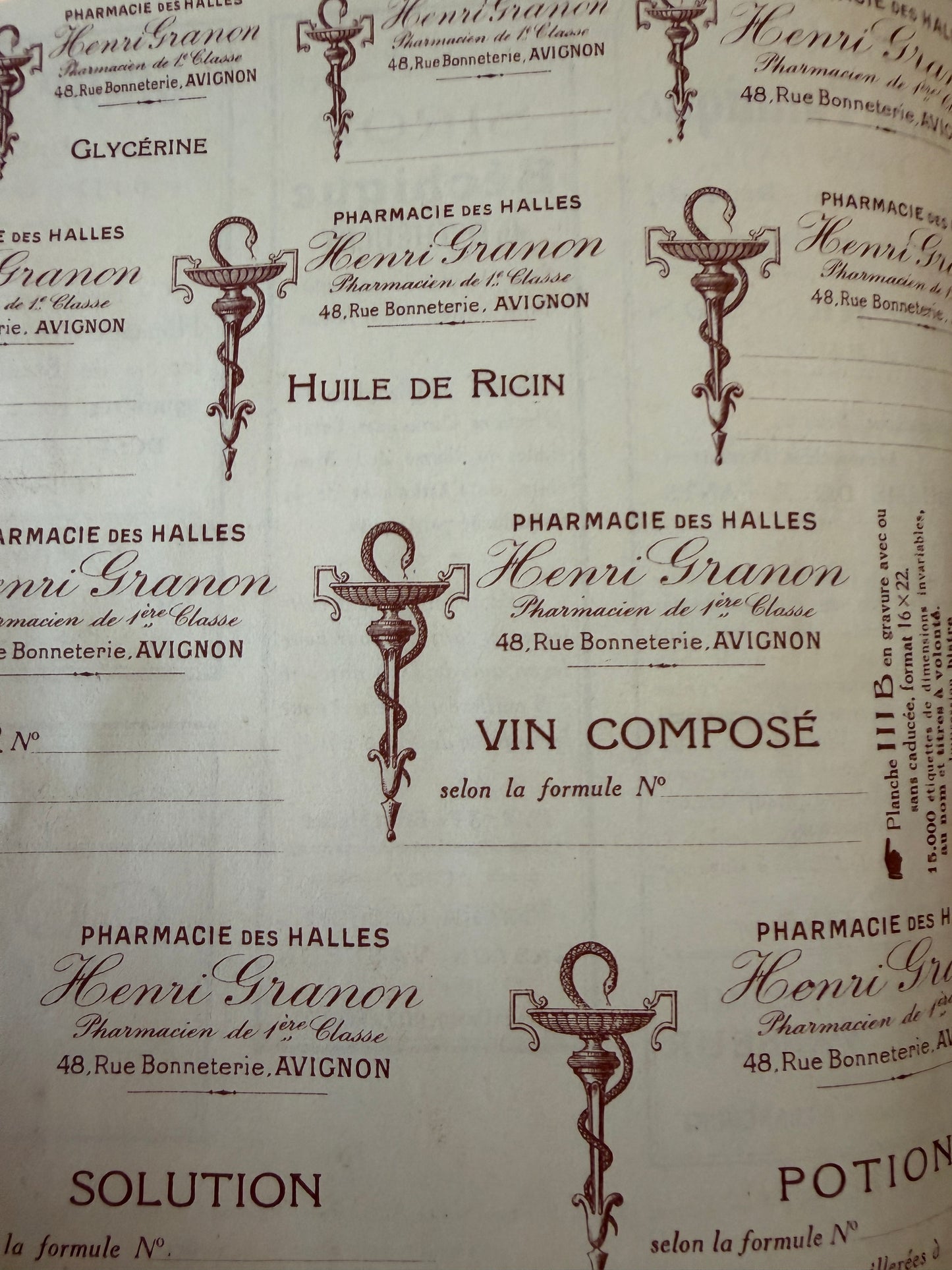 Antico catalogo per farmacisti, preparati galenici e medici; ca 1895-1915