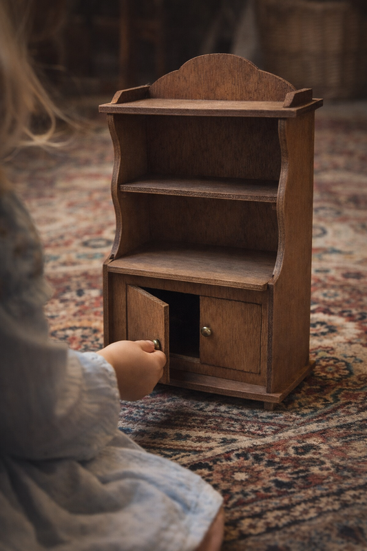 Buffet credenza casa delle bambole smontabile, legno, Dilecta prima metà ‘900
