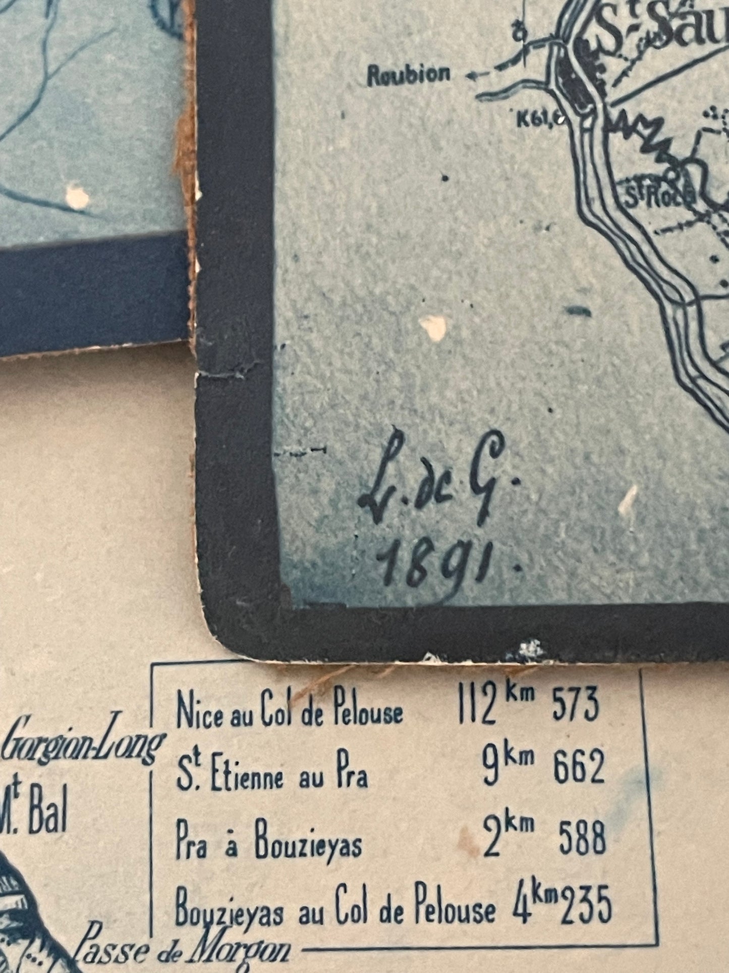 Lotto mappe francesi militari Stato Maggiore fine ‘800 frontiera Italia - Francia
