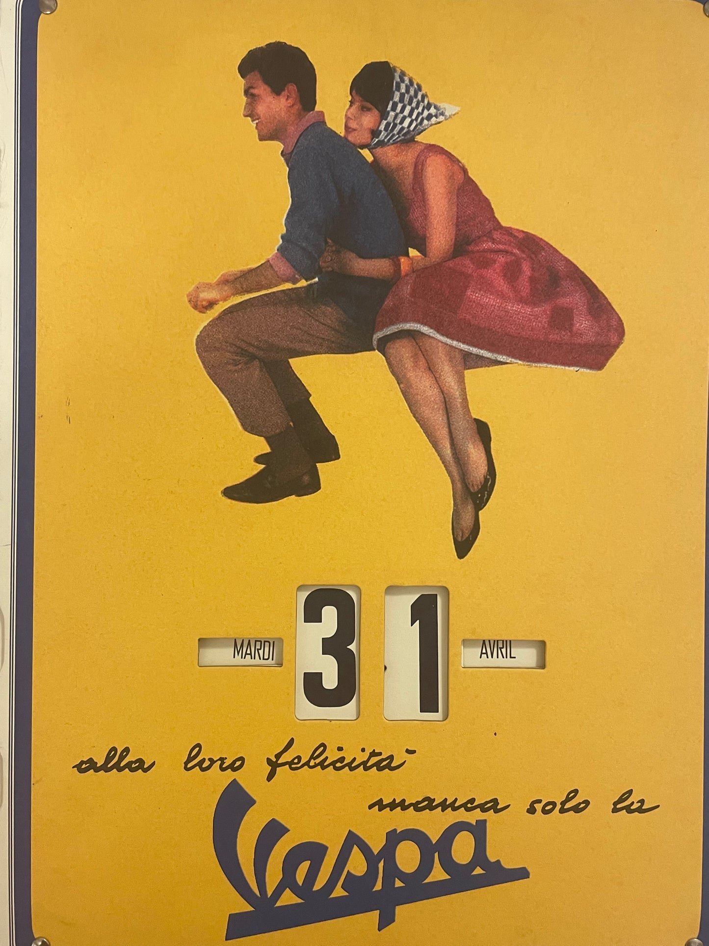 Calendario stile vintage Vespa originale