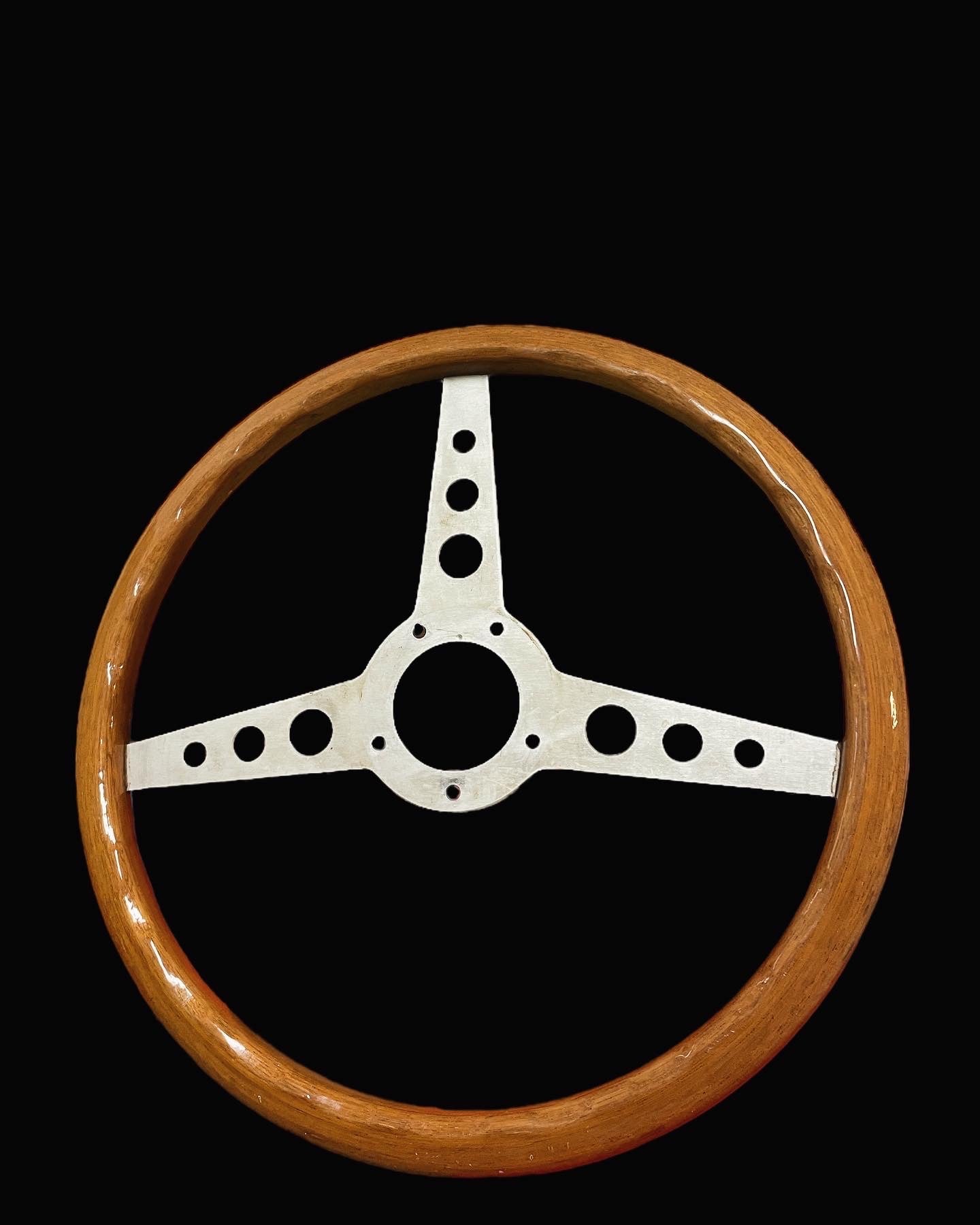 Antique three-spoke steering wheel