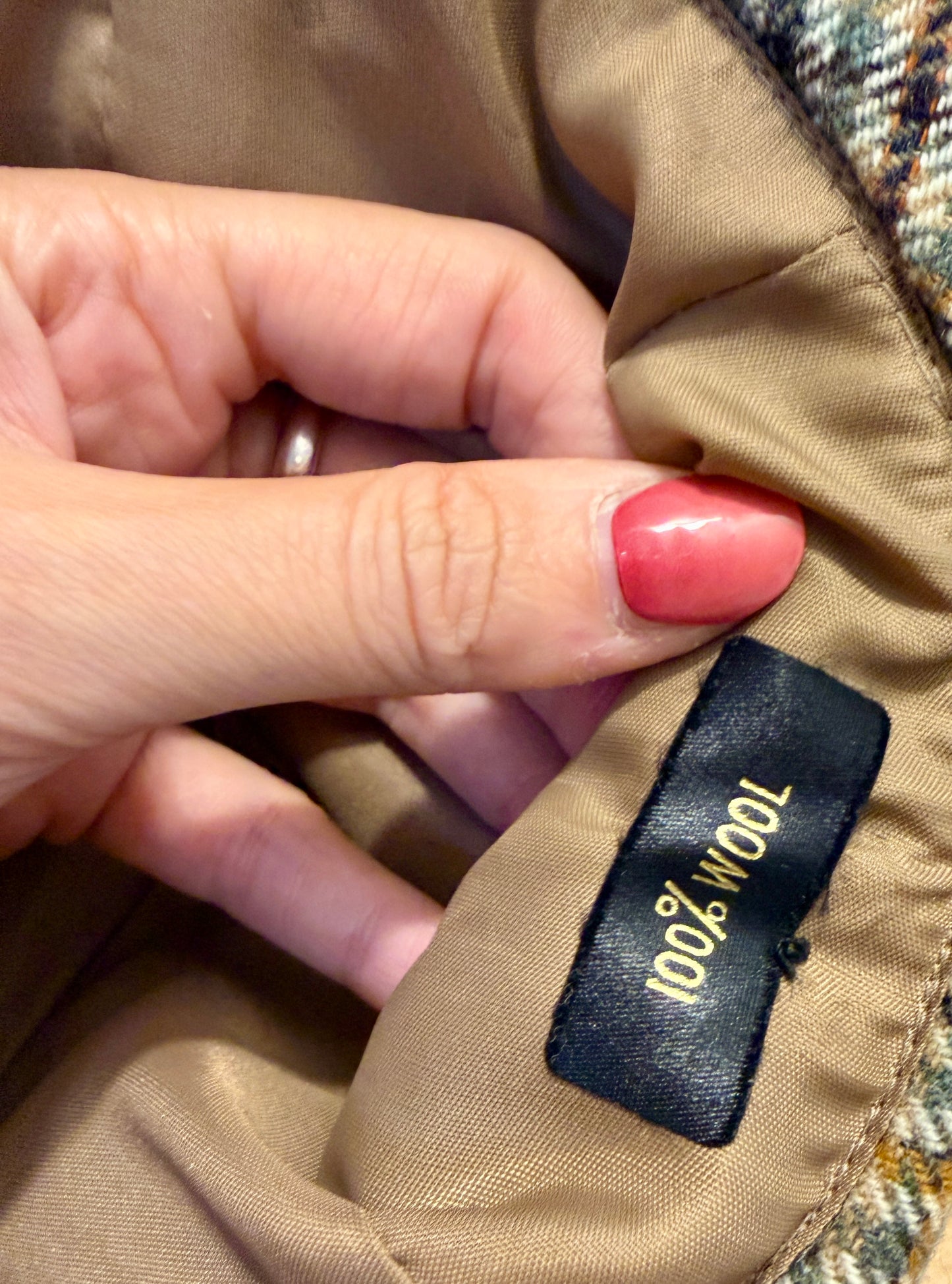 Cappello Sherlock in tweed vintage anni 80