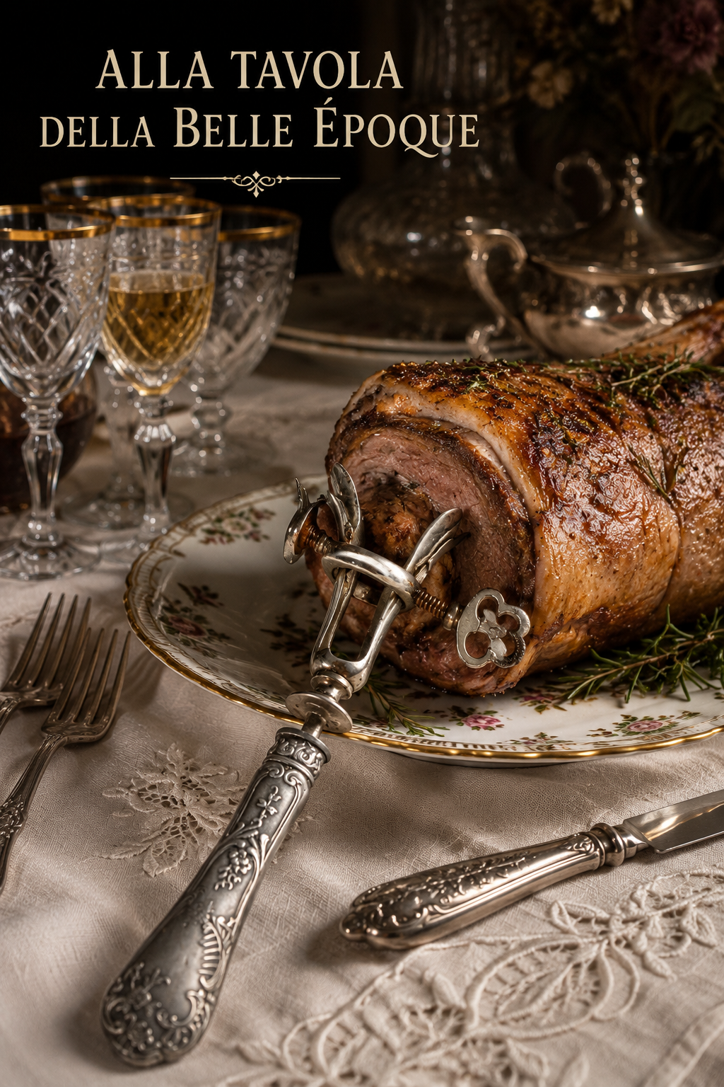 Manche à gigot Art Nouveau fine ‘800 - primo ‘900 per servire il cosciotto