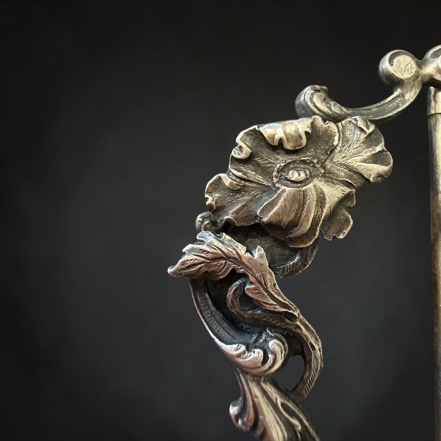 Fibbia esclusiva Art Nouveau in argento massiccio francese, pezzo raro
