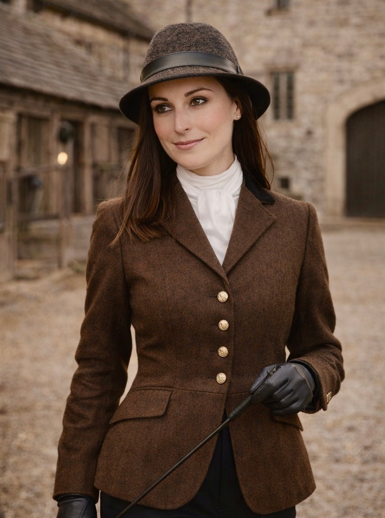 Cappellino British da equitazione, tg 55 feltro di pelliccia anni ‘60