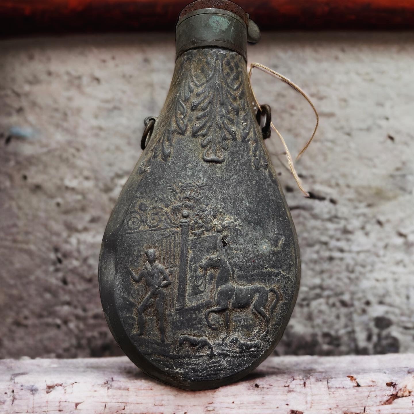 Ancient gunpowder flask