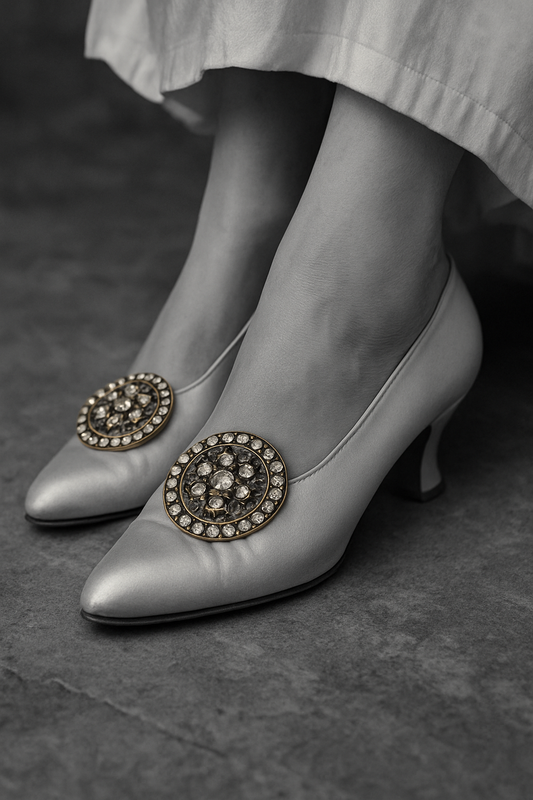 Eleganti ed antiche fibbie da scarpa, anni 20
