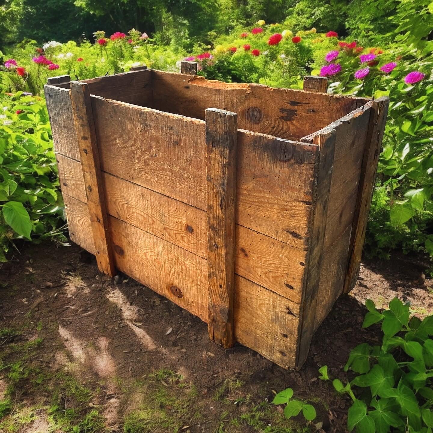 Large antique Grenoble warehouse chest