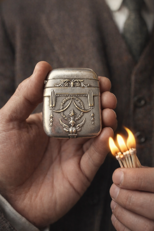 Vesta case placcato argento di fine ‘800 con Vittoria alata