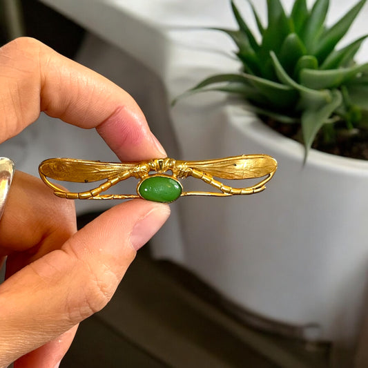 Antica spilla art déco con libellule innamorate, anni ‘10 - ‘20