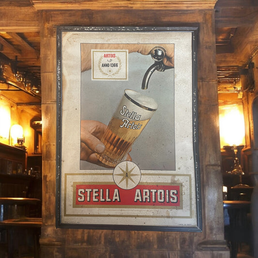 Insegna con prezziario Birra Stella Artois 1967
